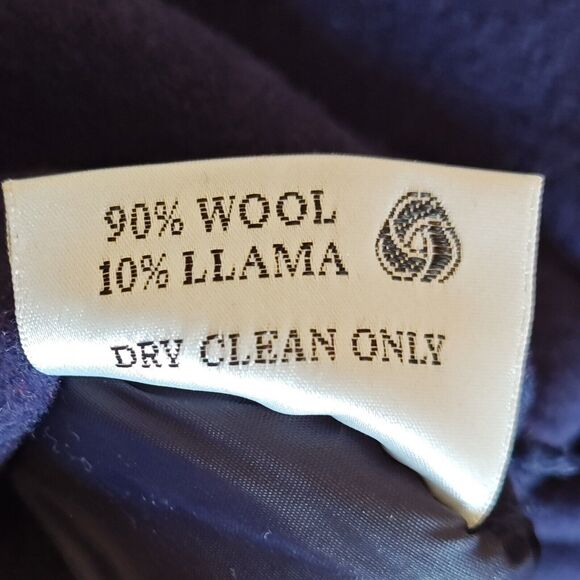 Vintage Wetherall Reversable Coat Red Blue Large XL Button Front Wool Llama - Picture 4 of 11